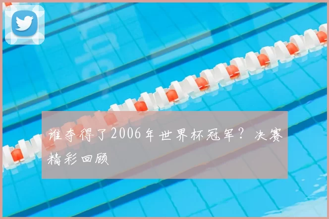 谁夺得了2006年世界杯冠军？决赛精彩回顾